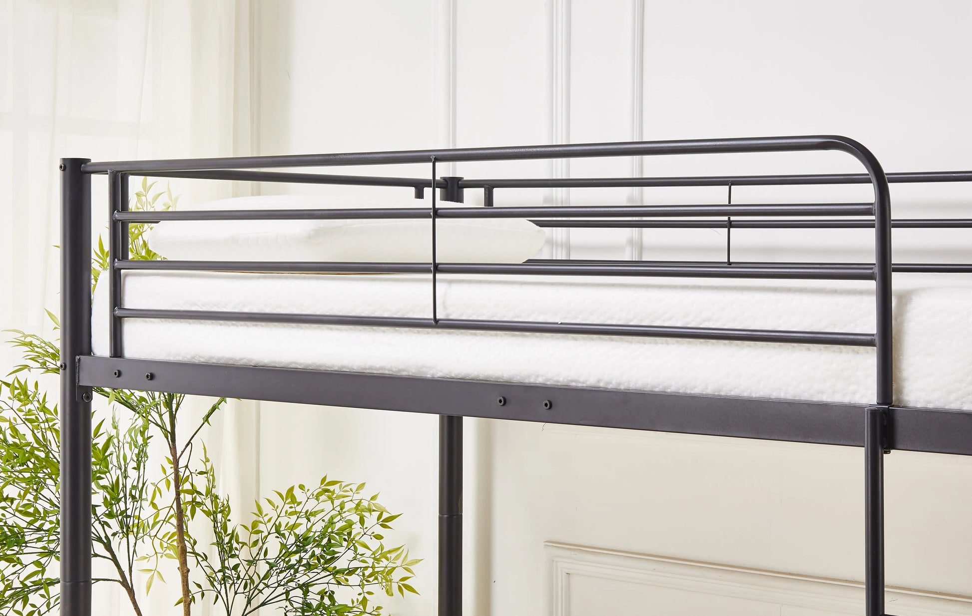 Newby Industrial Black Metal Bunk Bed