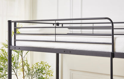 Newby Industrial Black Metal Bunk Bed