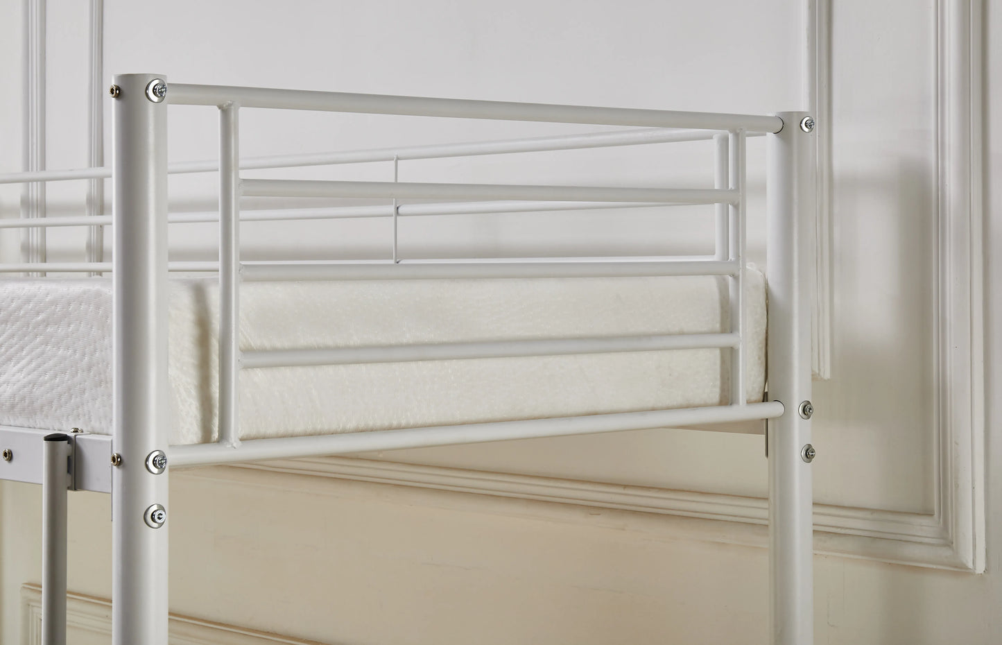 Newby Industrial White Metal Bunk Bed