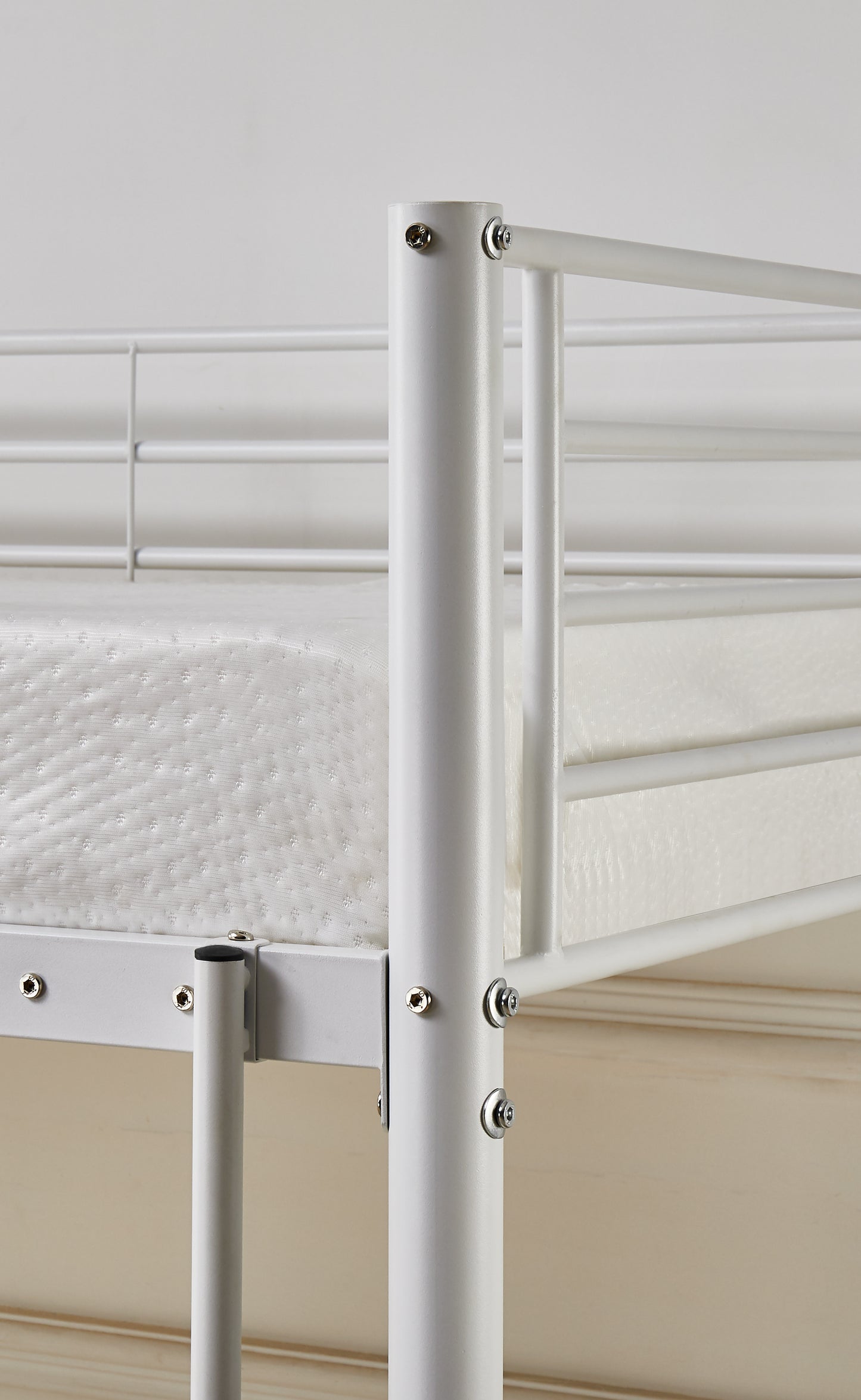 Newby Industrial White Metal Bunk Bed