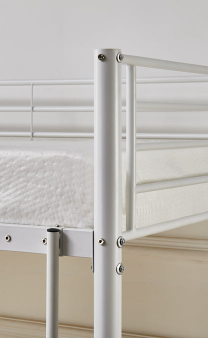 Newby Industrial White Metal Bunk Bed