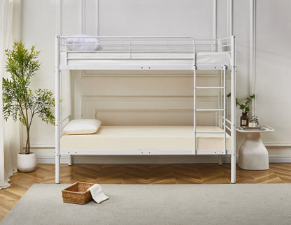 Newby Industrial White Metal Bunk Bed