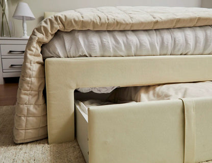 Newtown Cream Fabric Bed