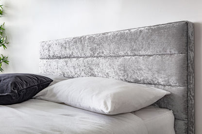 Oscott Crushed Silver Velvet Bed Frame