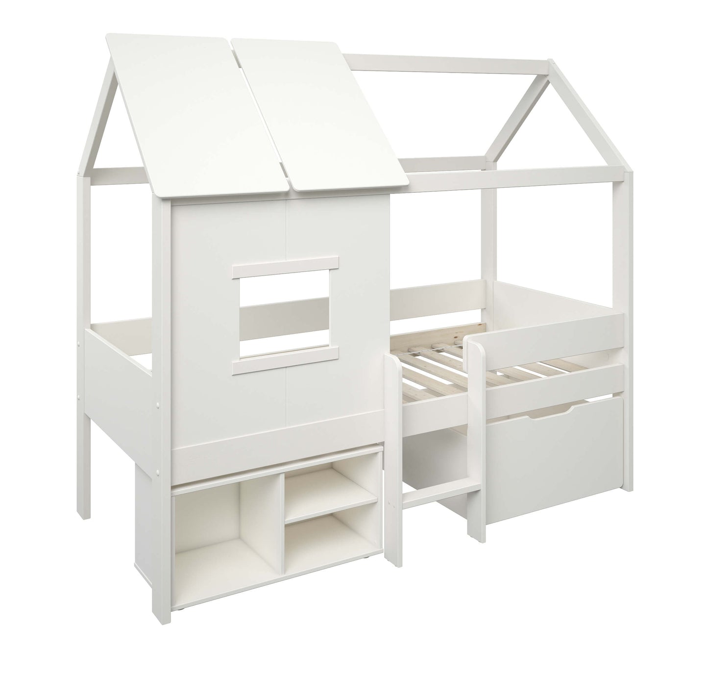 Ordi Mini Playhouse Mid Sleeper Bed with Storage
