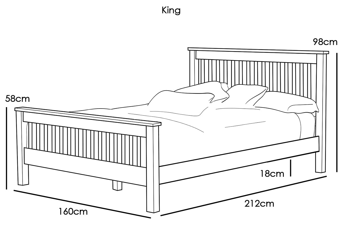 Pickmere Farmhouse White Wooden Bed
