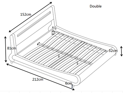 Seville Grey LED Bed