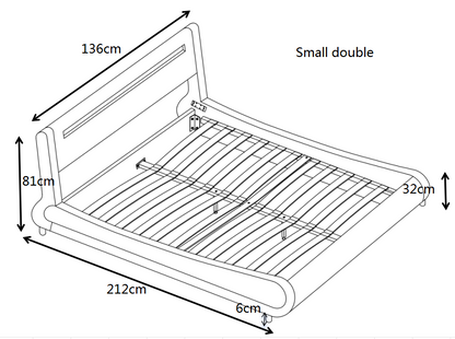 Seville Grey LED Bed