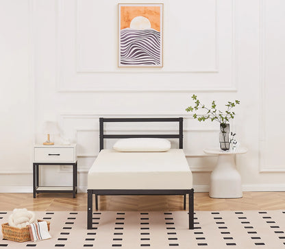 Taylor Minimalist Black Metal Bed Frame