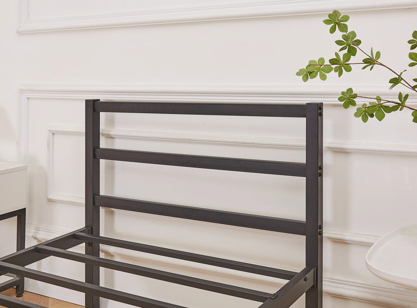 Taylor Minimalist Black Metal Bed Frame