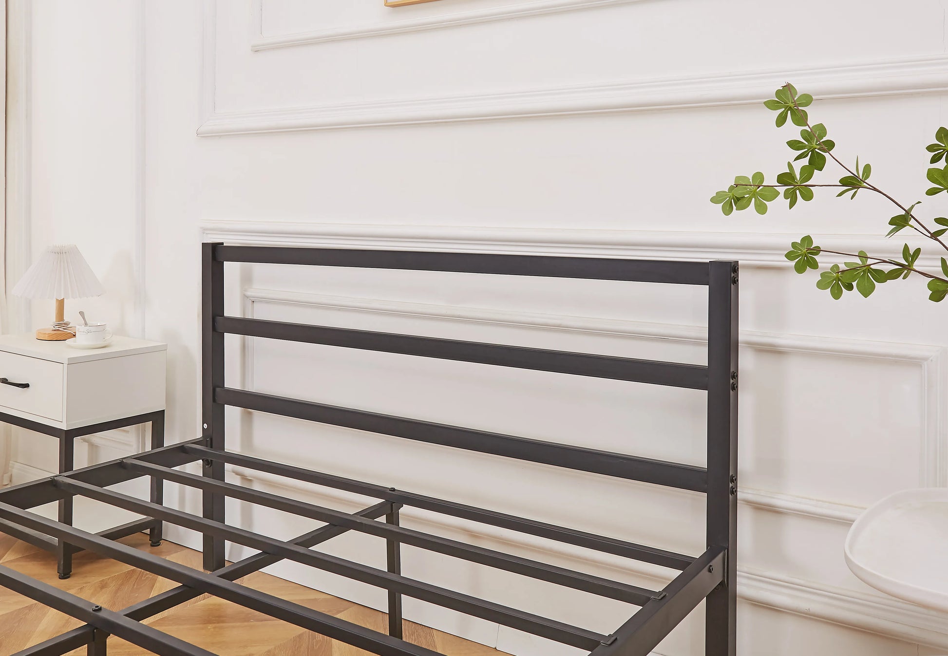 Taylor Minimalist Black Metal Bed Frame