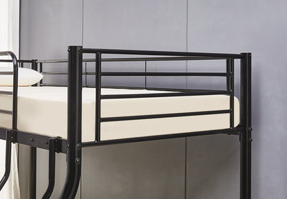 Triple Sleeper Black Metal Bunk Bed