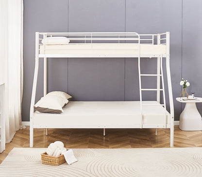 Triple Sleeper White Metal Bunk Bed