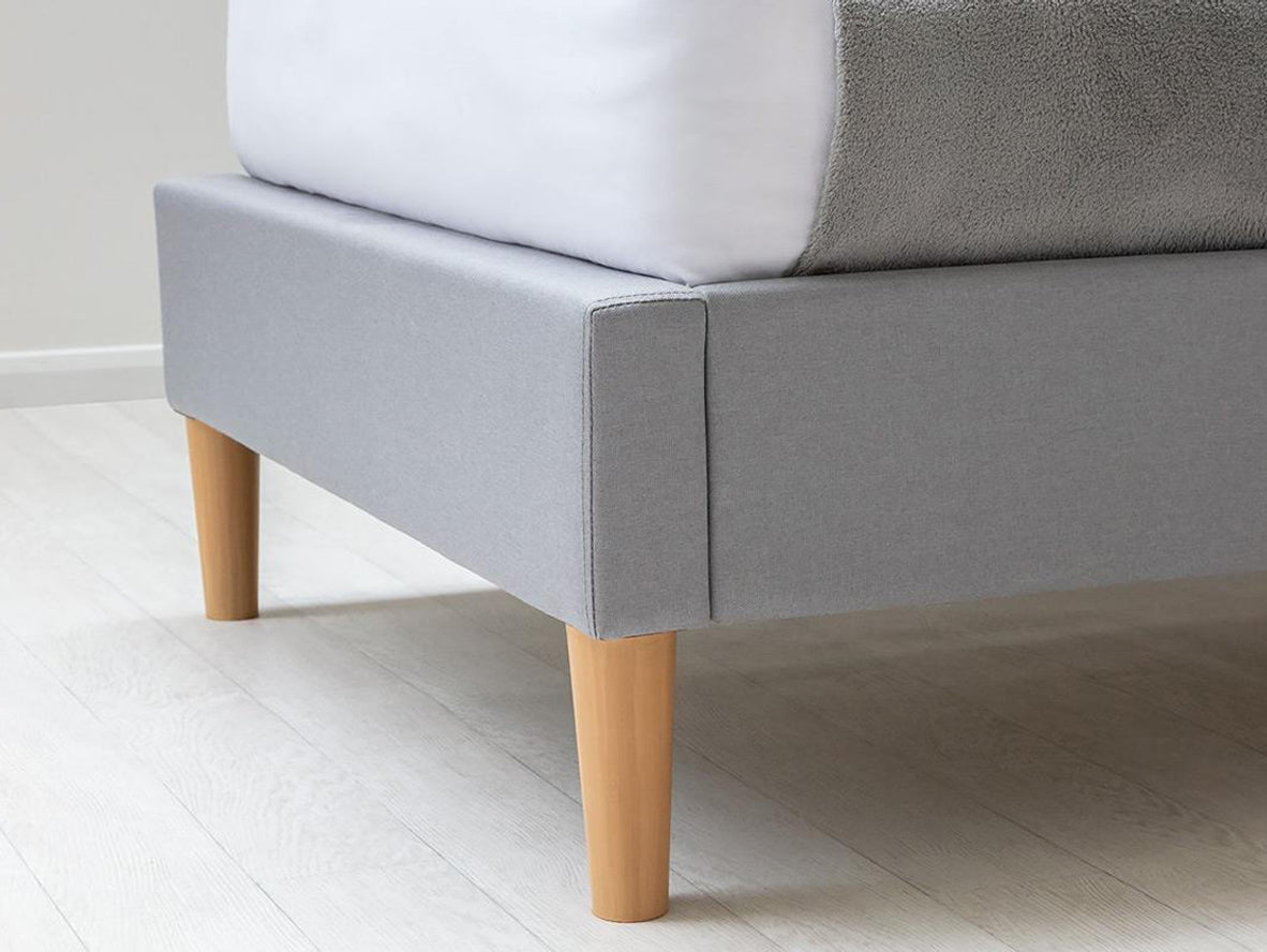 Wentworth LED Fabric Grey Fabric Bed