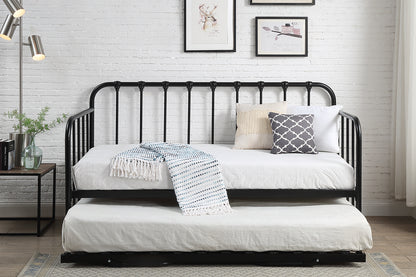 York Industrial Black Metal Day Bed
