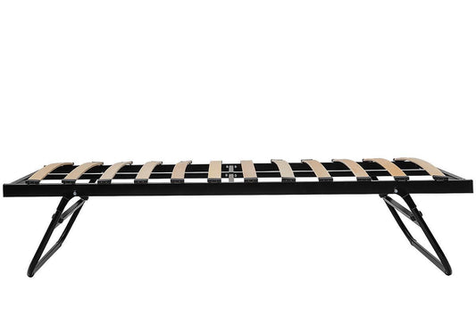 Black Fold Away Metal Trundle Guest Bed Frame