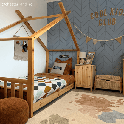 Kids Canopy Pine House Bed