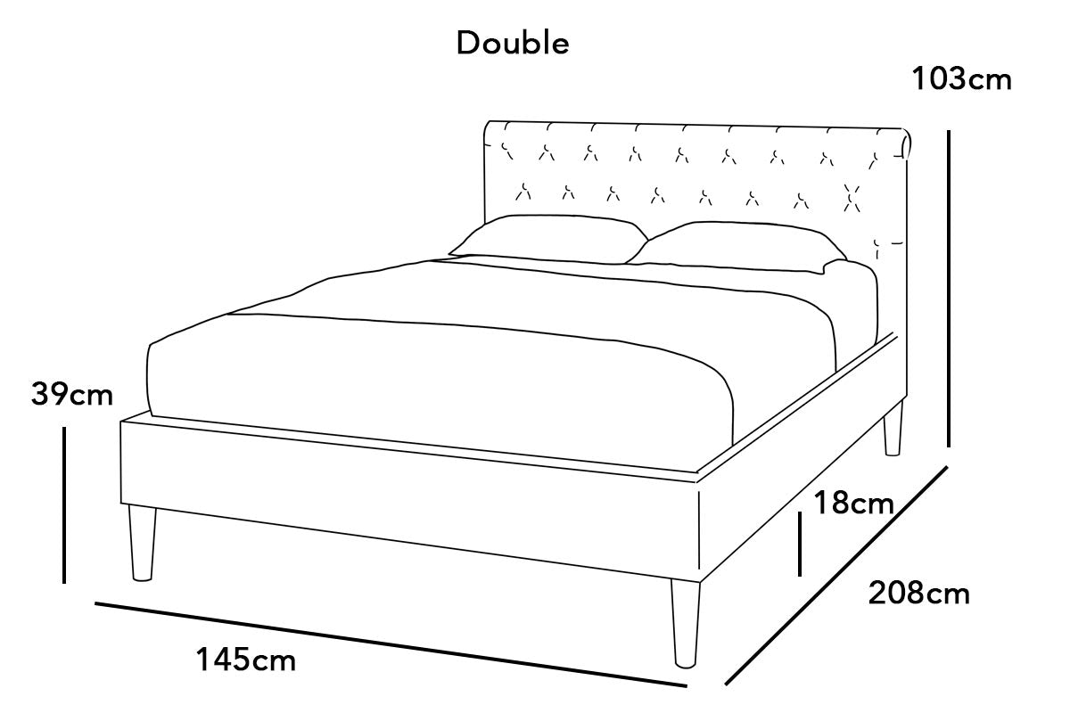 Cosford Crushed Silver Velvet Sleigh Bed