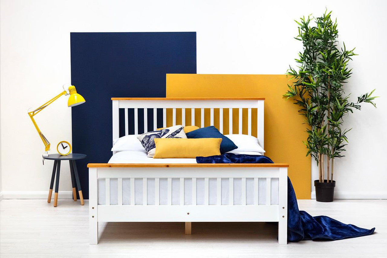 Pickmere Farmhouse White Wooden Bed