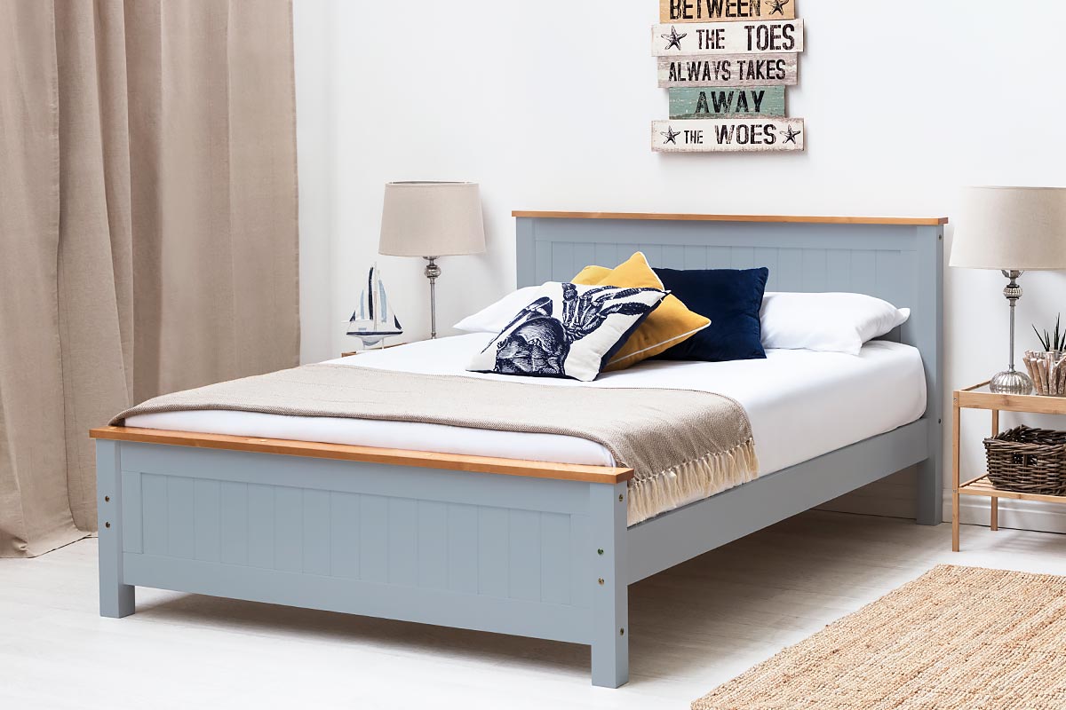 Rostherne Farmhouse Grey Wooden Bed