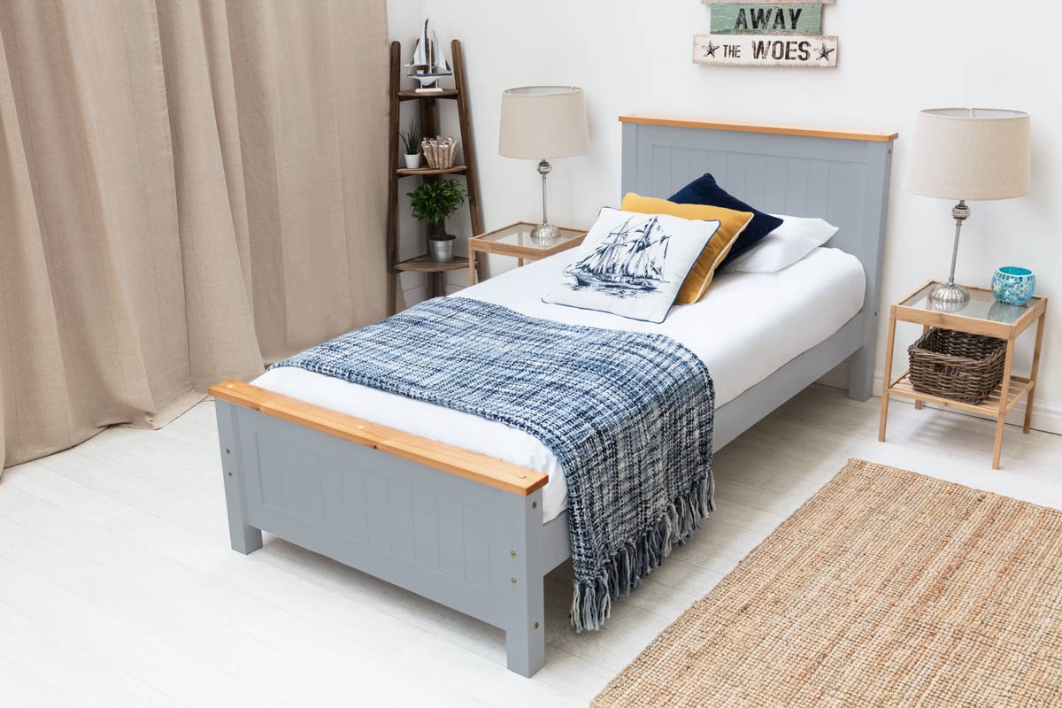 Rostherne Farmhouse Grey Wooden Bed