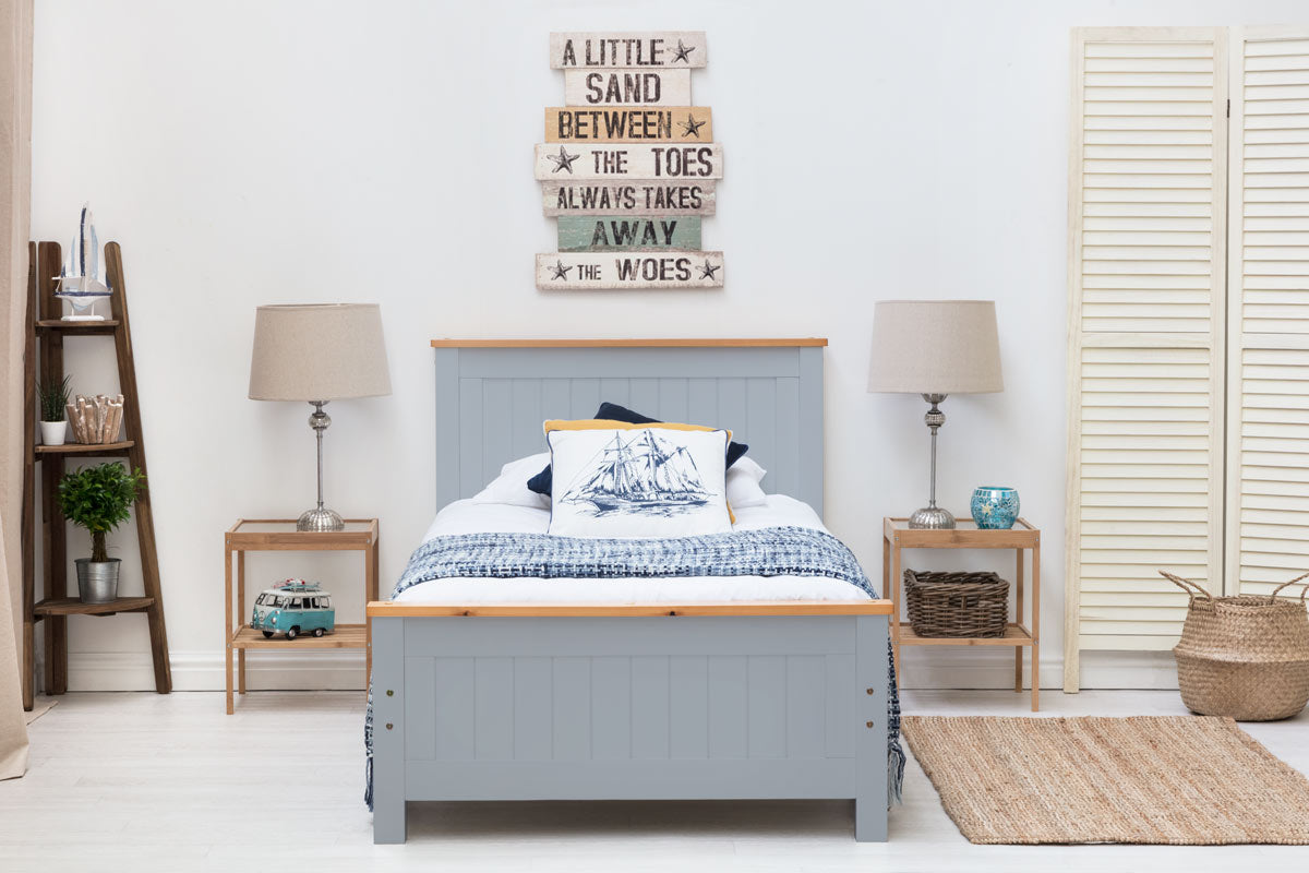 Rostherne Farmhouse Grey Wooden Bed